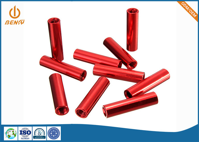 高精度赤い銅CNCの回転部品のChromeのめっき表面